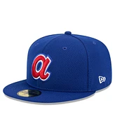 New Era Men's Royal Atlanta Braves 2025 Mlb Clubhouse 59FIFTY Fitted Hat