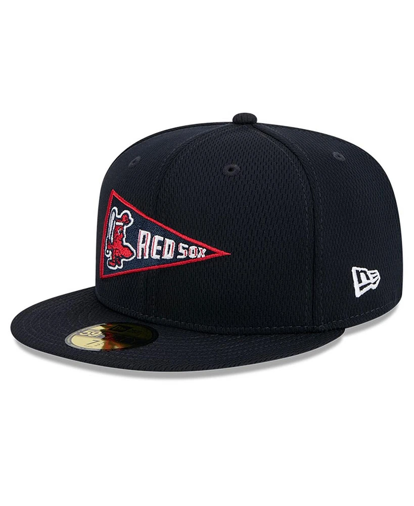 New Era Men's Navy/Red Boston Red Sox 2025 Mlb Clubhouse 59FIFTY Fitted Hat