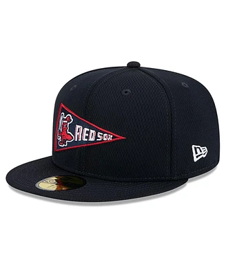 New Era Men's Navy/Red Boston Red Sox 2025 Mlb Clubhouse 59FIFTY Fitted Hat