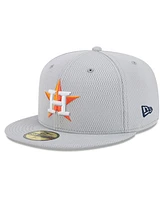 New Era Men's Gray Houston Astros 2025 Mlb Clubhouse 59FIFTY Fitted Hat