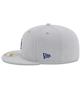 New Era Men's Gray Los Angeles Dodgers 2025 Mlb Clubhouse 59FIFTY Fitted Hat