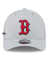 New Era Men's Gray Boston Red Sox 2025 Mlb Clubhouse 9FORTY M-Crown Adjustable Hat