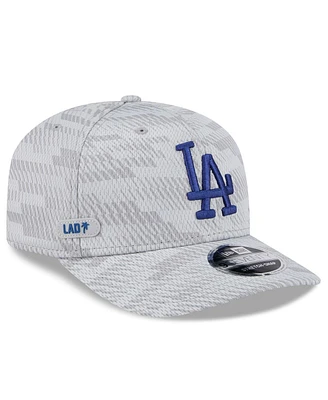 New Era Men's Gray Los Angeles Dodgers 2025 Mlb Clubhouse 9SEVENTY Stretch-Snap Hat