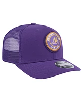 New Era Men's Purple Los Angeles Lakers Victory Grove Circle Patch 9SEVENTY Adjustable Hat