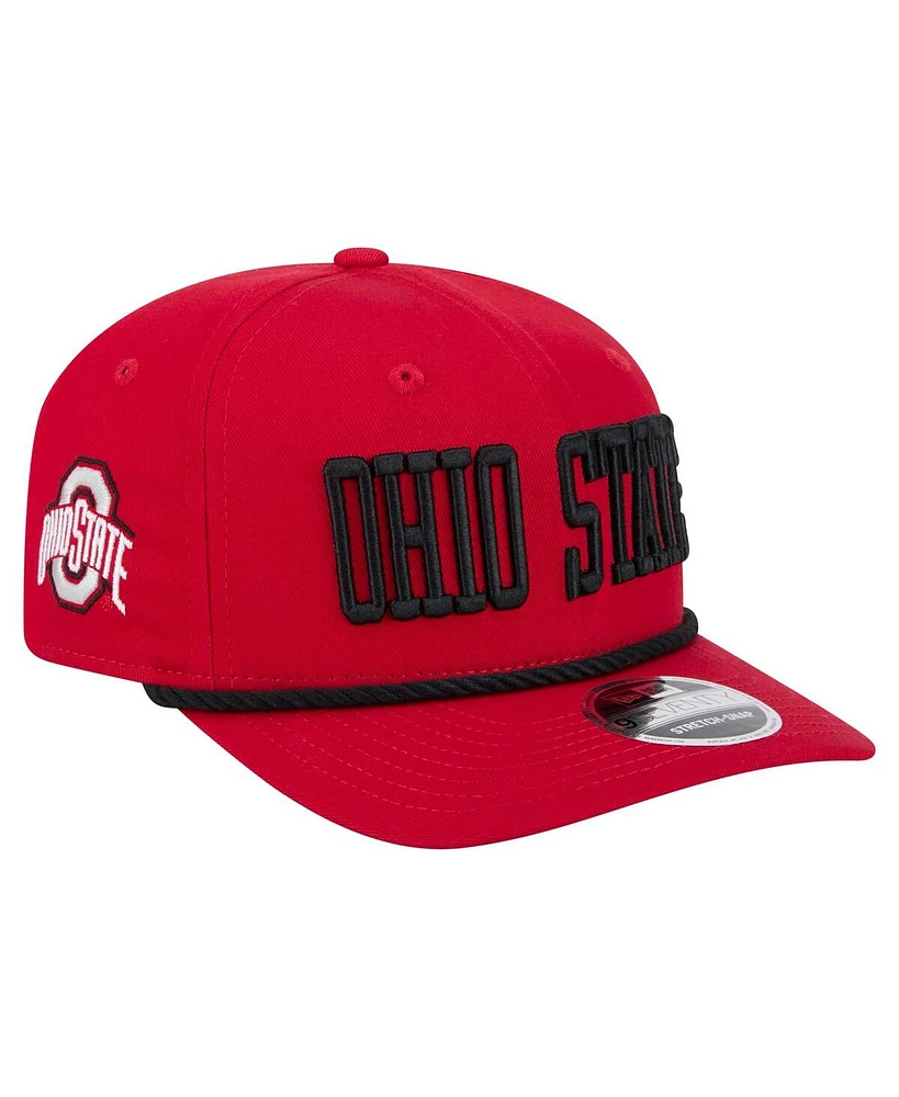 New Era Men's Red Ohio State Buckeyes 9SEVENTY Stretch-Snap Adjustable Hat