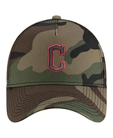 New Era Men's Camo Cleveland Guardians Woodland Team Pop 9FORTY A-Frame Adjustable Hat