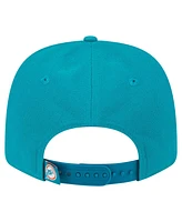 New Era Men's Aqua Miami Dolphins Throwback Logo 9SEVENTY Stretch-Snap Hat