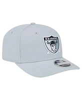 New Era Men's Gray Oakland Raiders Gridiron Classics 9SEVENTY Stretch-Snap Hat