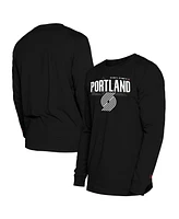 New Era Men's Black Portland Trail Blazers 2024/25 City Edition Long Sleeve T-Shirt