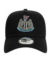 New Era Men's Black Newcastle United Core Trucker Adjustable Hat