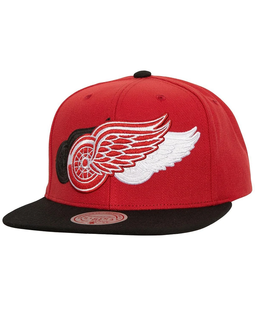 Mitchell & Ness Men's Red Detroit Red Wings Soul Triple Up Snapback Hat