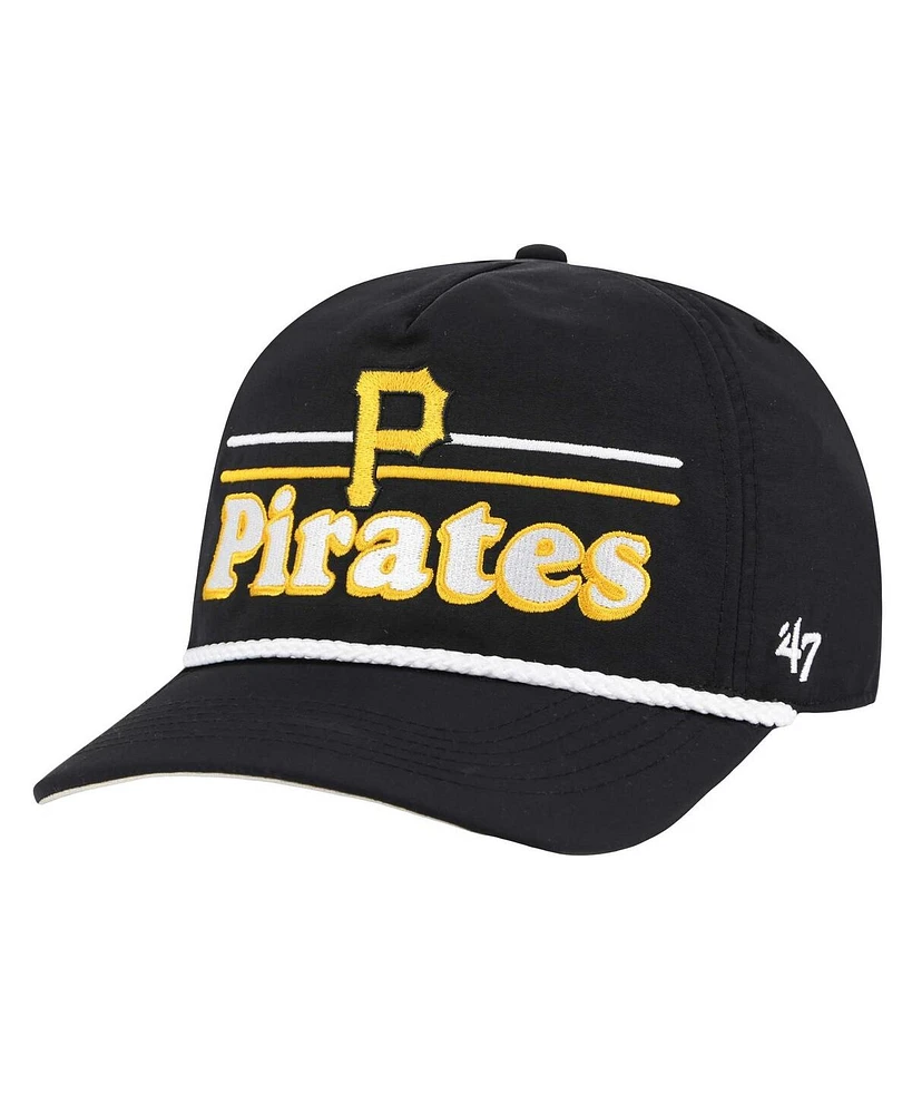 '47 Brand Men's Black Pittsburgh Pirates Campscape Hitch Adjustable Hat