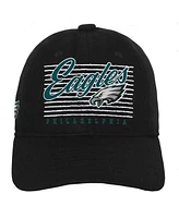 Outerstuff Big Boys and Girls Black Philadelphia Eagles Retro Wooly Adjustable Hat
