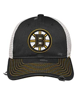 Outerstuff Big Boys and Girls Black Boston Bruins Slouch Trucker Adjustable Hat