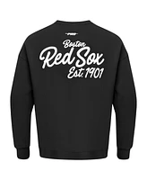 Pro Standard Men's Black Boston Red Sox Paint The City Dropped Shoulder Pullover Sweatshirt