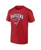 Fanatics Men's Red Wisconsin Badgers Modern Tri T-Shirt