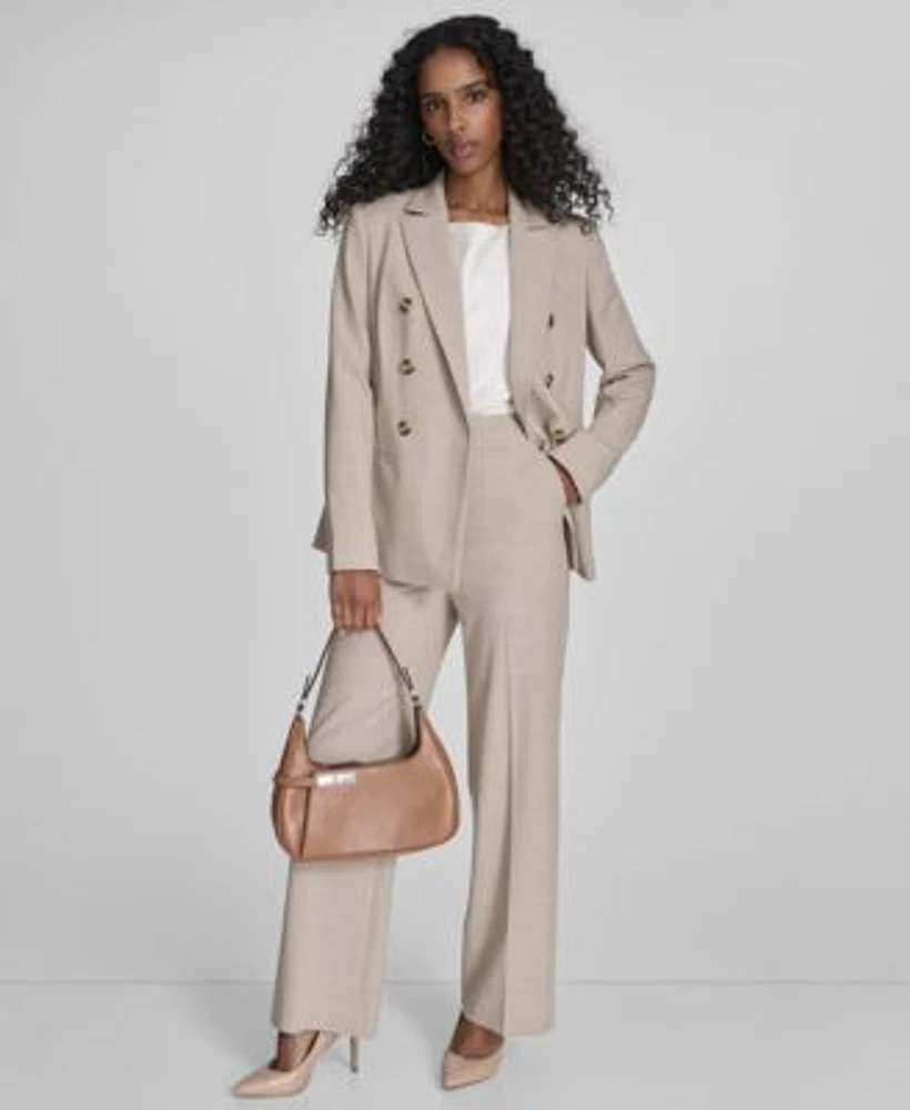 Calvin Klein Womens Windowpane Print Blazer Pants