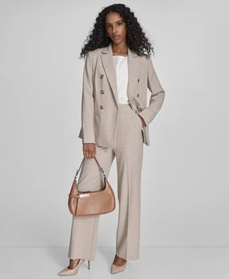 Calvin Klein Womens Windowpane Print Blazer Pants