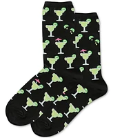 Hot Sox Women's Margarita Printed Crew Socks HSW10041