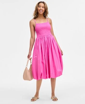 On 34th Womens Cotton Bubble Hem Midi Dress Crossbody Bag Earrings Jazziee Sandals Exclusively At Macys