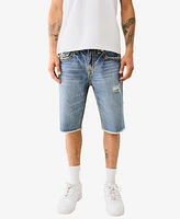 True Religion Men's Ricky Super T Flap Fray Shorts