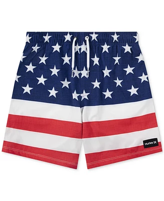 Hurley Big Boys Americana Pull-On Swim Shorts