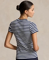 Polo Ralph Lauren Women's Striped Ribbed Cotton Crewneck Tee