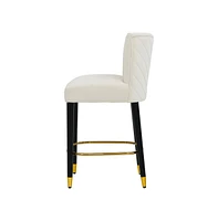 Set of 2 Modern 27 Inch Counter Stools with Upholstered Tufted Seat for Kitchen Island & Bar-The Pop Home
