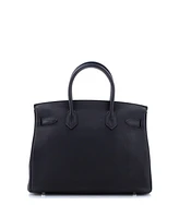 Pre-Owned HERMES Birkin Handbag Togo with Palladium Hardware