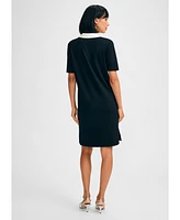 Isaac Mizrahi Women's Ruffle Shirt Dress