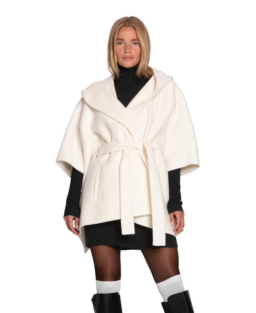 Belle & Bloom Women's Jacksons Landing Wool Blend Cape Coat