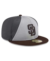 New Era Men's Gray/Brown San Diego Padres 2025 Batting Practice 59FIFTY Fitted Hat