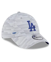 New Era Men's Gray Los Angeles Dodgers 2025 Mlb Clubhouse 39THIRTY Flex Hat