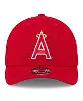 New Era Men's Red Los Angeles Angels 2025 Mlb Clubhouse 9FORTY Adjustable Hat