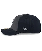 New Era Men's Gray/Navy Atlanta Braves 2025 Batting Practice Low Profile 59FIFTY Fitted Hat