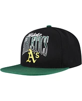 Mitchell & Ness Men's Black Oakland Athletics Rise Up Snapback Hat