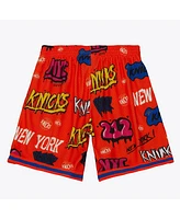 Mitchell & Ness Men's Orange New York Knicks 1998/99 Hardwood Classics Slap Sticker Swingman Shorts