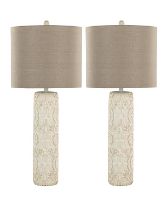 LumiSource Charlotte 30" Polyresin Table Lamp, Set of 2