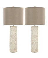 LumiSource Charlotte 30" Polyresin Table Lamp, Set of 2