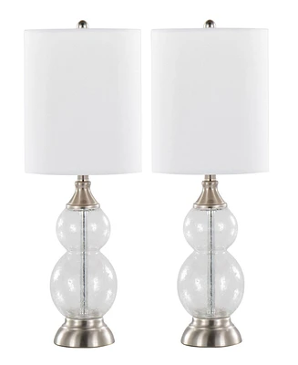 LumiSource Belle 20" Glass Accent Lamp, Set of 2