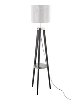 LumiSource Compass 58" Wood Floor Lamp