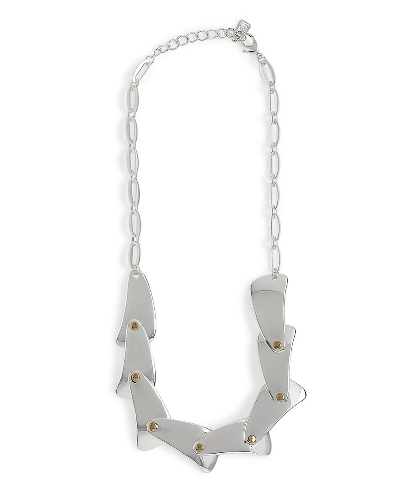 Robert Lee Morris Soho Two-Tone Leaf Layered Bib Necklace