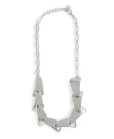 Robert Lee Morris Soho Two-Tone Leaf Layered Bib Necklace