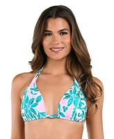 La Blanca Women's Opulent Palm Halter Bikini Top