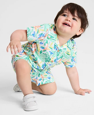 First Impressions Baby Boys Tropical-Print Shirt & Shorts, 2 Piece Set, Exclusively at Macy's