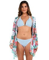 La Blanca Women's Riveria Resort Tie-Front Kimono Cover-Up