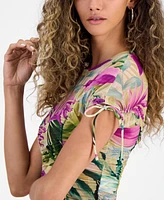Guess Women's Short-Sleeve Amaya Shirred Top