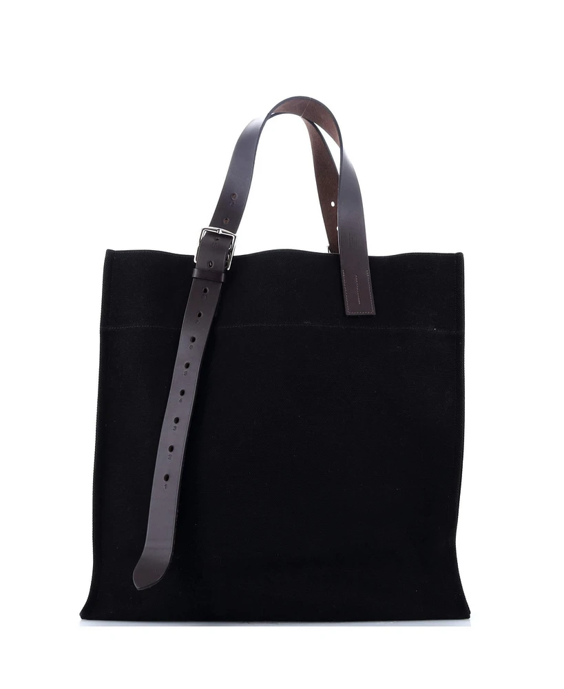 Pre-Owned Hermes Etriviere Shopping Tote Toile and Leather