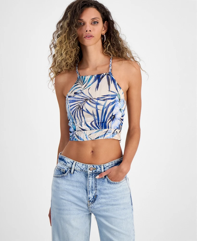 Guess Women's Gaelle Printed Sleeveless Crop Top