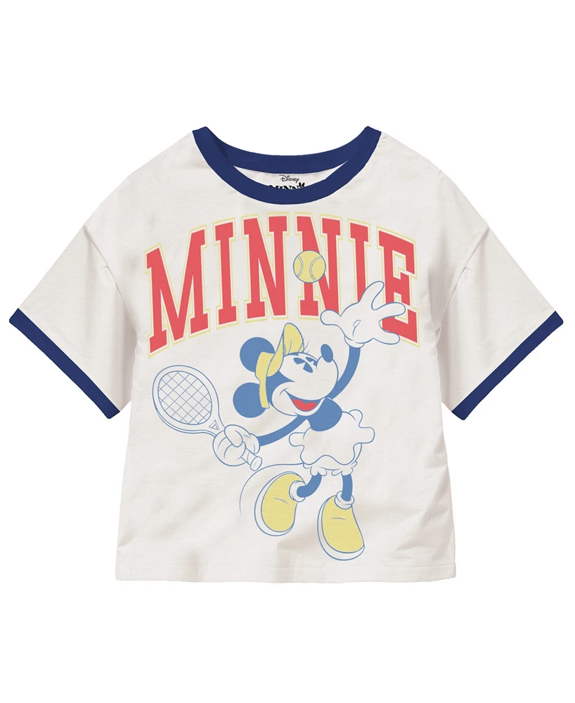 Disney Big Girls Minnie Short Sleeve Tennis T-Shirt